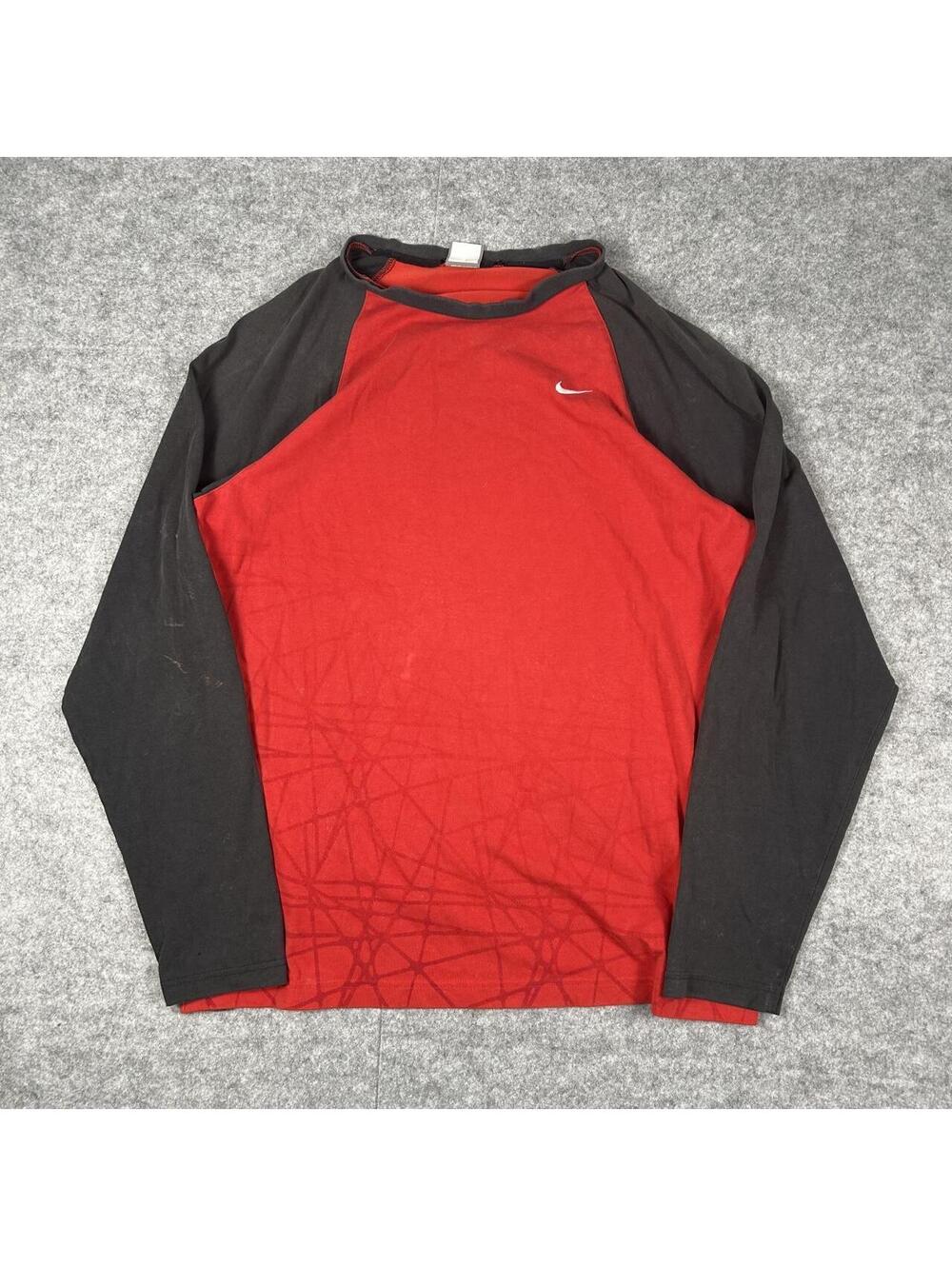 Vintage Nike Silver Tag Two Toned Y2K Skate Long Sleeve Shirt Fits Size XL